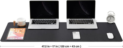 Cork Desk Mat - Dual-Sided Desk Pad for Office and Home - Desk Organization and Accessories - Ideal for Large Mouse Pad and Desk Mats on Top of Desks(Dark Green,90cmx 43cm)