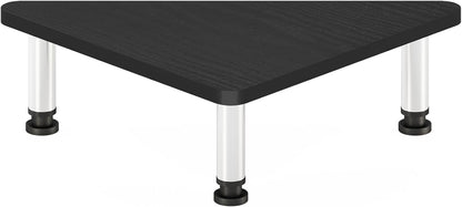 Furinno Turn-N-Tube Corner Monitor Riser Stand with Stainless Steel Tubes, Americano