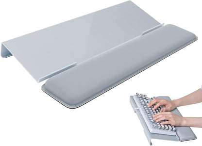 Laborio Computer Keyboard Wrist Rest Stand for Desktop, Keyboard Holder for Easy Typing with Wrist Pad for Office Desk, Home, School (Pink)