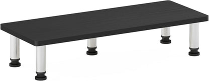 Furinno Turn-N-Tube Corner Monitor Riser Stand with Stainless Steel Tubes, Americano