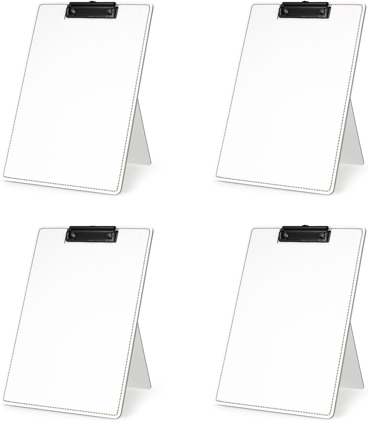Desktop Document Holder for Typing Clipboard, Paper Holder Stand for Desk When Typing Copy Holder Foldable Stand Clipboard 9 x 13 Inch (White, 4 Pack)