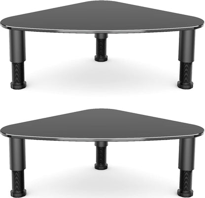Hemudu 2 Pack Computer Monitor Riser | Triangle Desktop Universal Corner Stand for Computer Monitor & Laptop HD01T-203