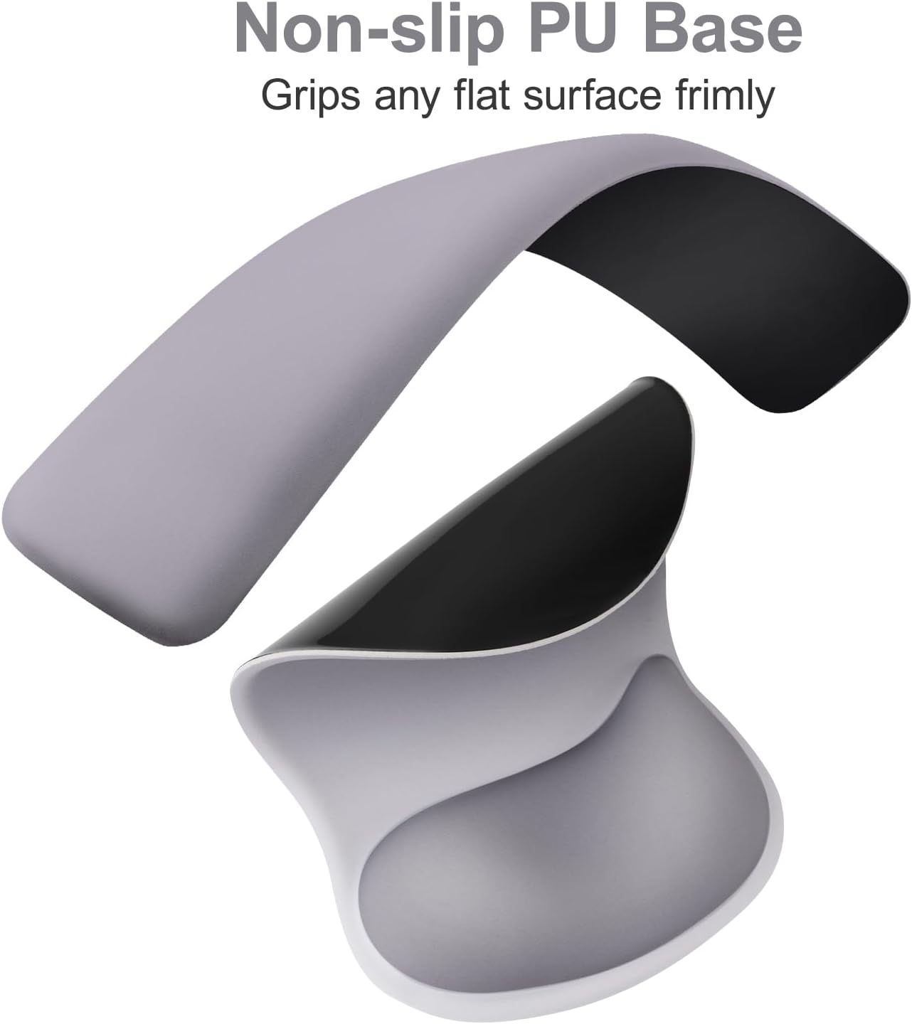 MOSISO Wrist Rest Support for Mouse Pad&Keyboard Set, Ergonomic Mousepad with Concave Curved Memory Foam, Non-Slip Base Pain Relief Comfortable Rectangular Easy Typing Pad for Home/Office, Brown