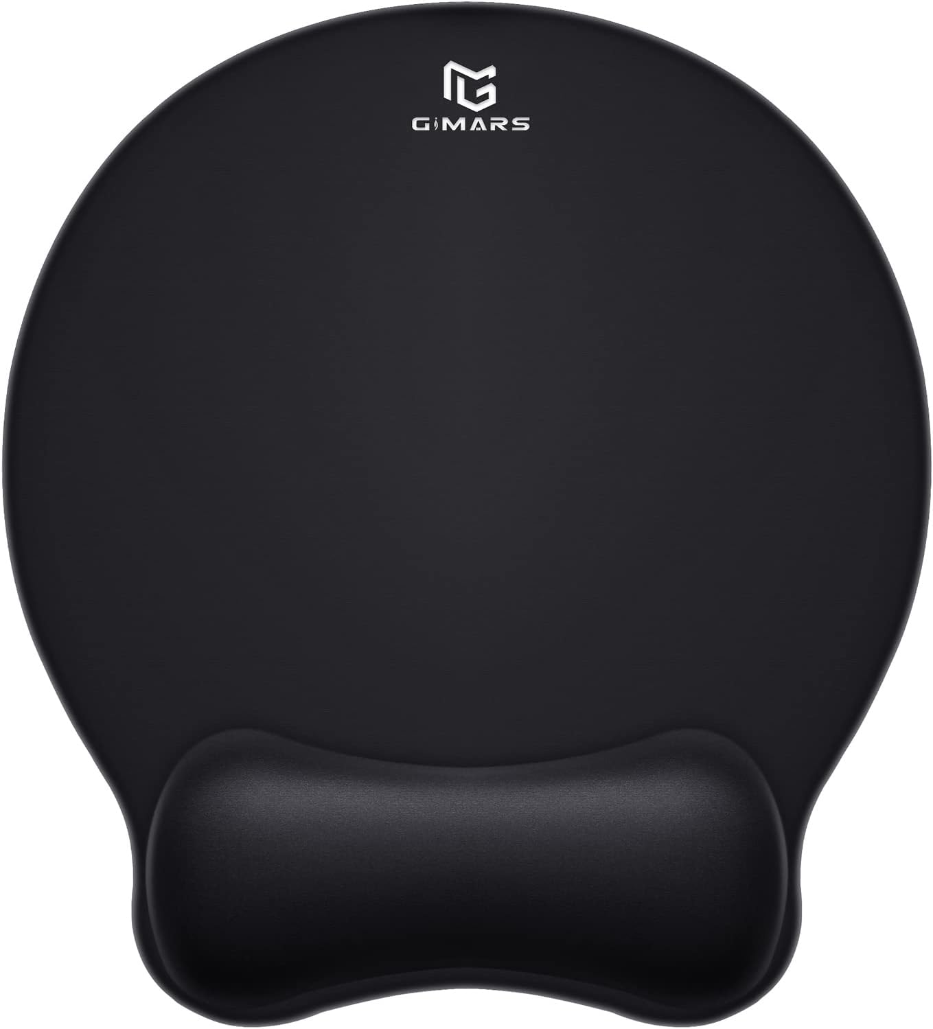Gimars Elongate Smooth Lycra Fabric Ergonomic Mouse Pad Wrist Support, Gel Memory Foam Cushion Set Keyboard Wrist Rest Support, Pain Relieve for Computer, Laptop, Office, School, Home, Gaming, Black