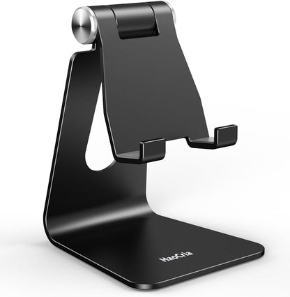 Cell Phone Stand for Desk- Adjustable Phone Stand Holder, Cradle, Dock, Desktop Stand for iPhone 17 16, 15, 14, Plus, Pro, Pro Max, 13 12 X XS,4-8" Phones, Office Accessories (Rose Gold)