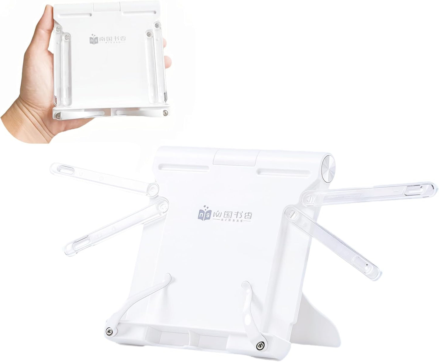 Travel Mini Book Holders for Reading Hands Free - Portable and Adjustable Book Stand for Reading, Two-in-one (Book + Tablet Stand) - Essential for Students/Professionals/Reading Enthusiasts