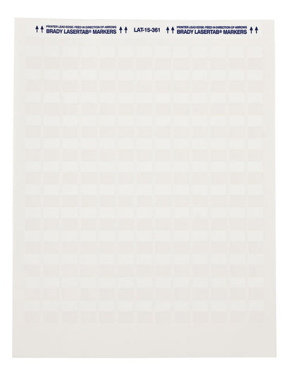 Brady LAT-39-361-1 1" Width x 1.437" Height, B-361B Self-Laminating Polyester, Matte Finish White/Translucent Laser Printable Label (Pack of 1000)