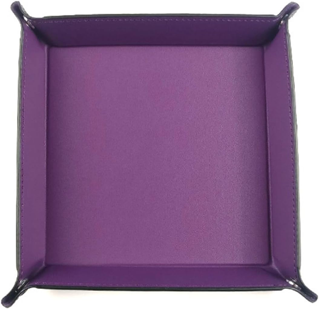 siduater Valet Tray Desktop Storage Organizer, Vegan Leather Catchall Bedside Vanity Tray Nightstand Caddy Holder for Remote Controller, Watch, Keys, Phone, Wallet, Sunglasses, Jewelry - Map