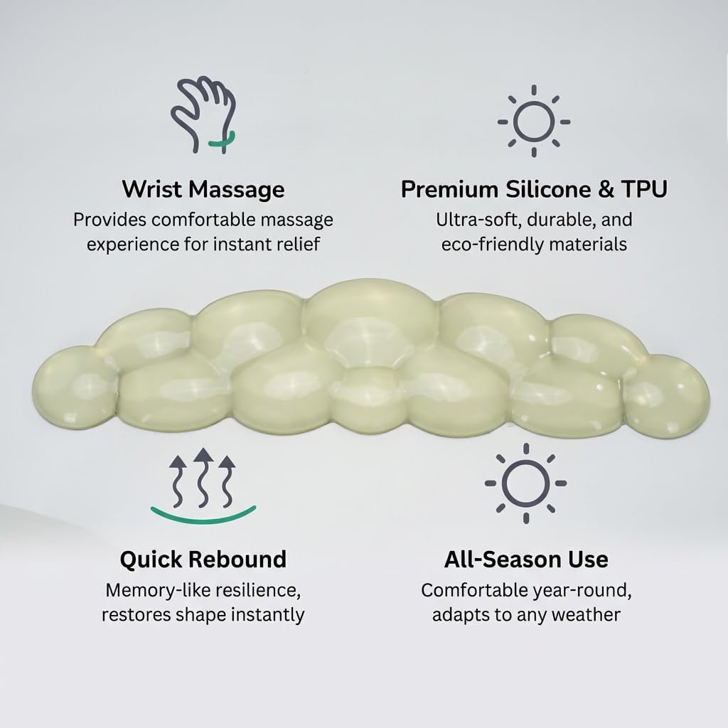 Ultimate Cute Ergonomic Wrist Rest – Instant Relief, Cloud-Like Comfort, Premium Silicone & TPU, Ultra-Soft, Durable, Gift-Boxed for Office, Study, Gaming & More