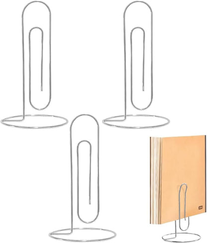 4 Pack Large Paper Clip Memo Holder for Desk,Letter Holder,Paper Stand for Desk,Letter & Bill Storage,Mail Organizer Office Accessories Desktop Message Office Decor