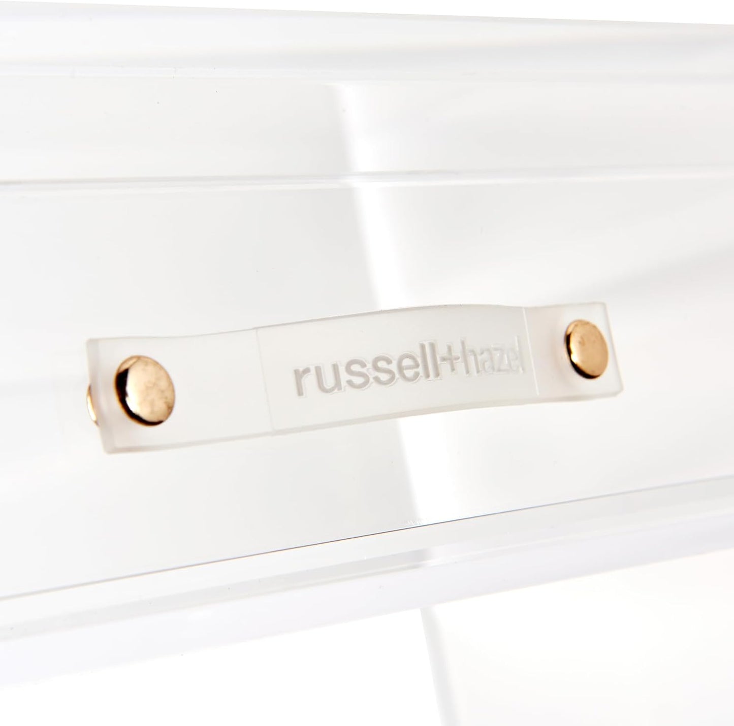 russell+hazel Acrylic Compartment Bloc, 12” x 4” x 1.5," 3 Moveable Dividers, 1 Count, 98141