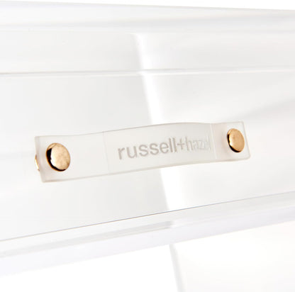 russell+hazel Acrylic Compartment Bloc, 12” x 4” x 1.5," 3 Moveable Dividers, 1 Count, 98141