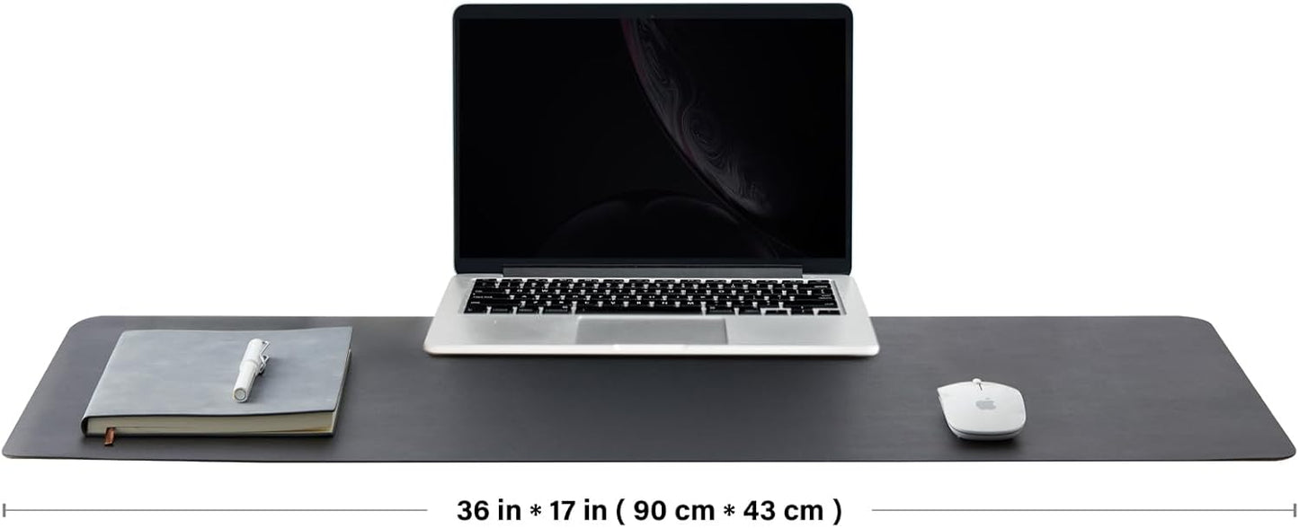 Cork Desk Mat - Dual-Sided Desk Pad for Office and Home - Desk Organization and Accessories - Ideal for Large Mouse Pad and Desk Mats on Top of Desks(Dark Green,90cmx 43cm)