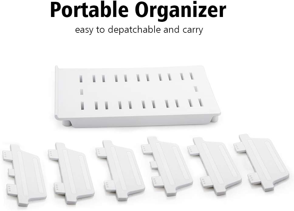 Adjustable Universal Multi Device Organizer Dock Stand Holder, Tablet Cell Phone Desktop Stand for iPhone Samsung Galaxy Google Nexus Kindle (Black)- No Charging Port