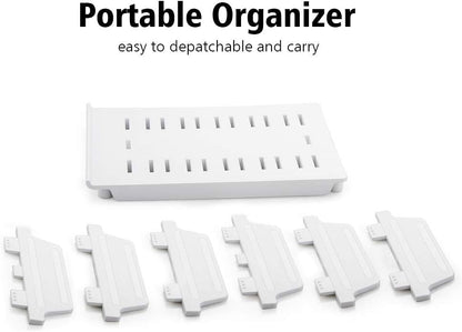 Adjustable Universal Multi Device Organizer Dock Stand Holder, Tablet Cell Phone Desktop Stand for iPhone Samsung Galaxy Google Nexus Kindle (Black)- No Charging Port