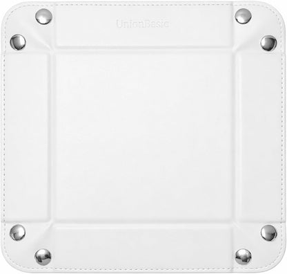 UnionBasic Medium Valet Tray, Jewelry Tray for Rings Watches Earrings, Entryway Catchall Caddy for Coins Keys Change, Nightstand Bedside Valet Holder, Trays for Electronic Gadgets, Candy Pink Plus - Colors A