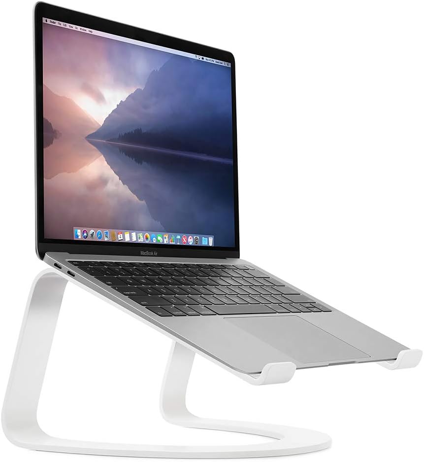 Twelve South Curve SE Ergonomic Aluminum Laptop and MacBook Stand with Anti-Slip Silicone to Prevent Scratching | Compatible with 11" to 17” laptops