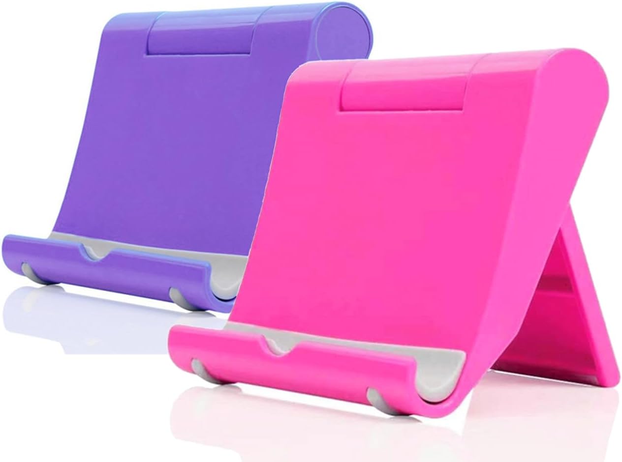 Adjustable Foldable Cell Phone Stand for Desk, Compatible with Most Smartphones and Tablets, Fits Devices up to 10 Pounds