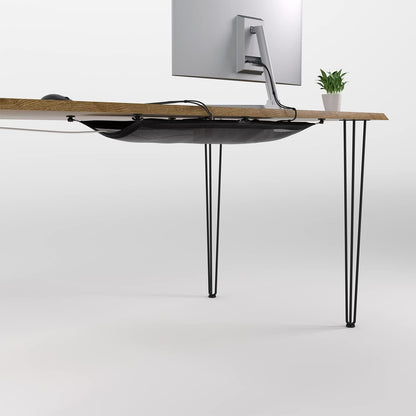 Cable Management net - Under Desk Wire Management - Flexible Under Desk Cable Management Tray White