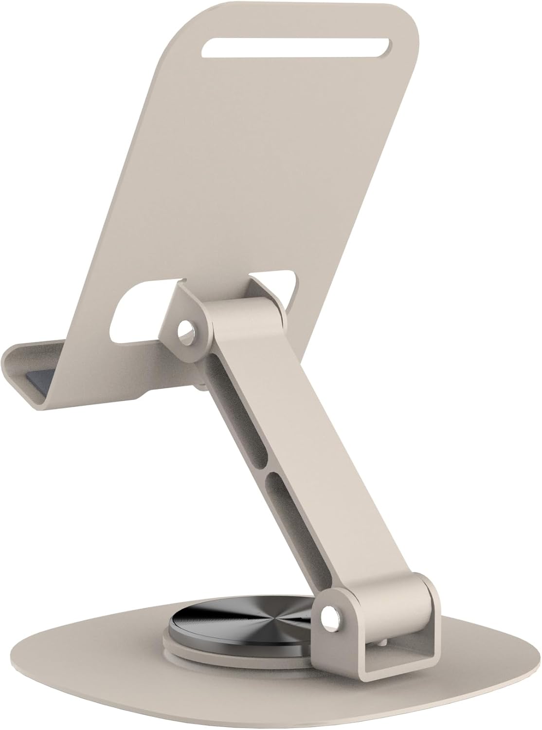 Adjustable Cell Phone Stand,360 Rotating Foldable Desktop Cellphone Stand with Anti-Slip Base Portable Phone Holder for iPhone 16 15 14 13 Pro Max, All Smart Phones, iPad (Wood)