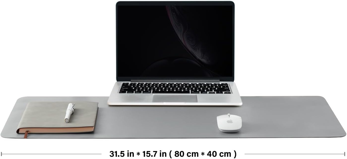 Cork Desk Mat - Dual-Sided Desk Pad for Office and Home - Desk Organization and Accessories - Ideal for Large Mouse Pad and Desk Mats on Top of Desks(Dark Green,90cmx 43cm)