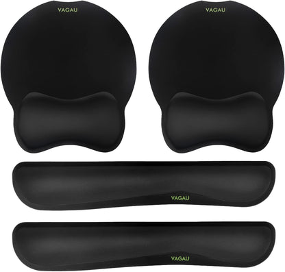 Comfy Mee Premium Memory Foam Keyboard and Mouse Wrist Rest Pads Set- for Comfortable Typing &Wrist Pain Relief (Pack of 2)
