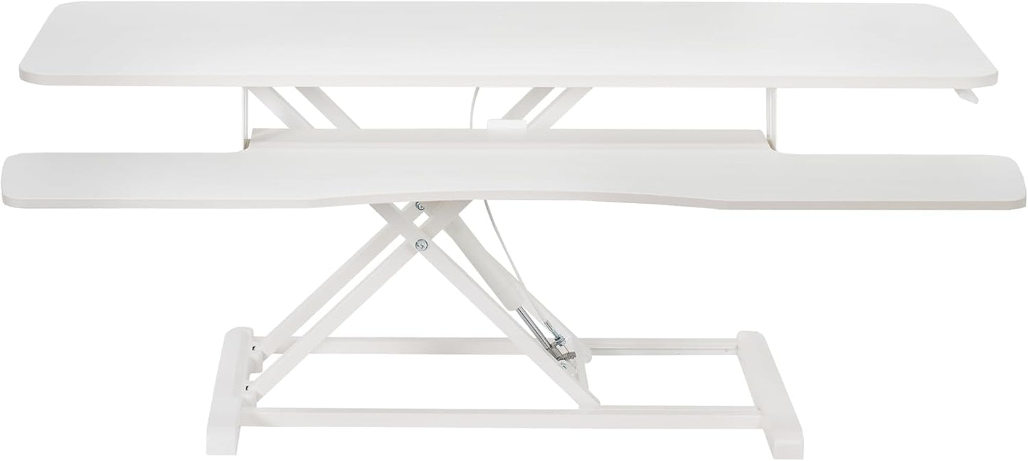 VIVO 26 inch Desk Converter, K Series, Height Adjustable Sit to Stand Riser, Dual Monitor and Laptop Workstation with Keyboard Tray, Black, DESK-V026KB