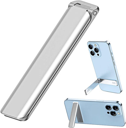 Kinizuxi Cell Phone Kickstand,Vertical and Horizontal Aluminum Phone Stand for Desk, Adjustable Phone Holder Stand for Desk Compatible with iPhone 14/13/12 Samsung Huawei All Smartphones-Silver