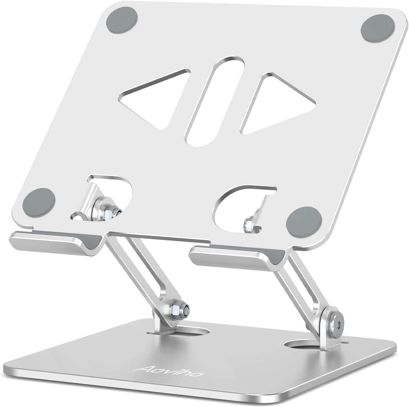Aoviho Tablet Stand Holder for Desk, Adjustable Desktop Tablet Holder, Foldable Aluminum Tablet Mount for iPad pro 12.9, iPad Air Mini, Samsung Galaxy Tabs Z Fold Kindle Fire 4-12 inch Purple
