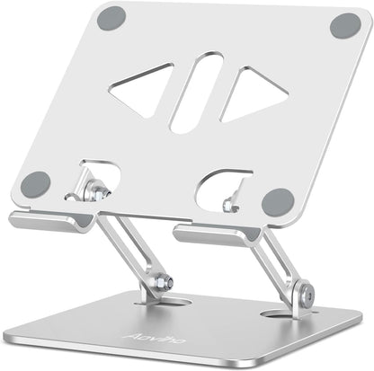 Aoviho Tablet Stand Holder for Desk, Adjustable Desktop Tablet Holder, Foldable Aluminum Tablet Mount for iPad pro 12.9, iPad Air Mini, Samsung Galaxy Tabs Z Fold Kindle Fire 4-12 inch Purple