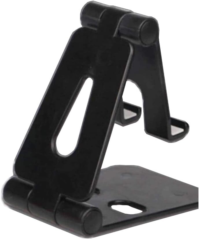 ZALUJMUS Desktop Foldable Stand for Phones, Free Your Hand, Adjustable, Compatible with All Phones, Cell Phone (Black)