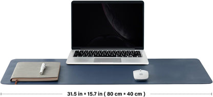 Cork Desk Mat - Dual-Sided Desk Pad for Office and Home - Desk Organization and Accessories - Ideal for Large Mouse Pad and Desk Mats on Top of Desks(Dark Green,90cmx 43cm)