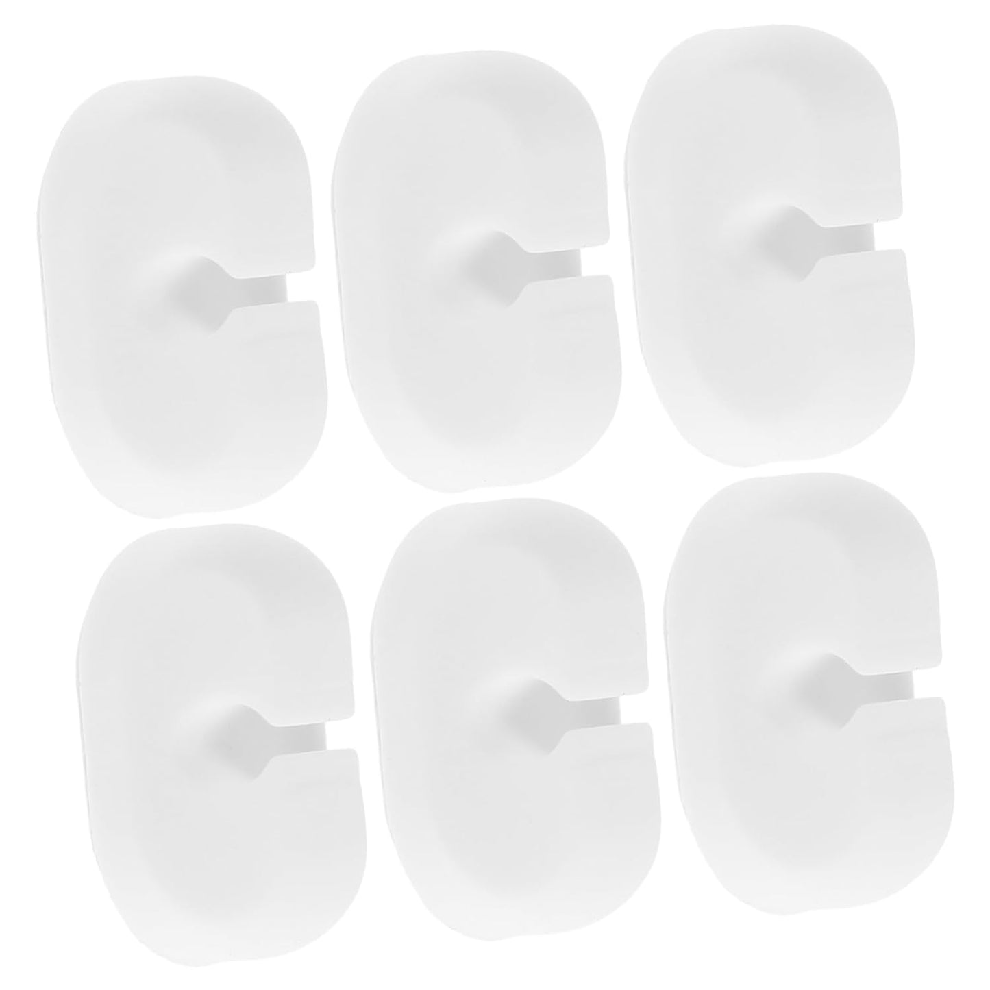 NUOBESTY 6pcs Silicone Cable Holder Clips Adhesive Wire Organizer for Desk Wall Car and Nightstand Efficient to Prevent White