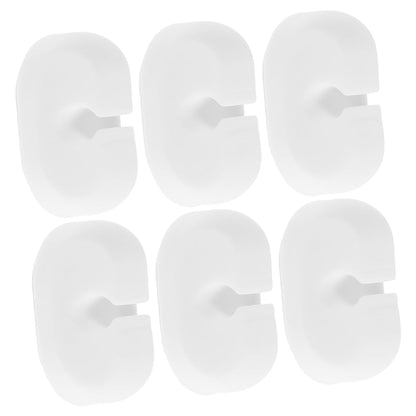 NUOBESTY 6pcs Silicone Cable Holder Clips Adhesive Wire Organizer for Desk Wall Car and Nightstand Efficient to Prevent White