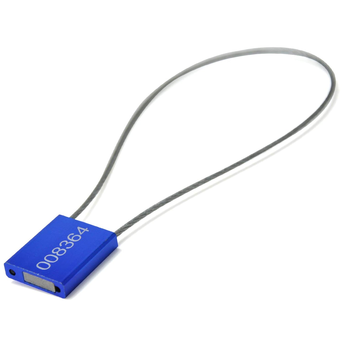 50 Blue Steel Cable Seals Metal High Security Tag Numbered Truck Trailer Seal Anti-Tamper Pull-Tite Security Seal Aluminum Transport Shipping Seal Self-Locking Safety Ties ISO 17712