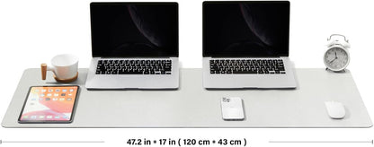 Cork Desk Mat - Dual-Sided Desk Pad for Office and Home - Desk Organization and Accessories - Ideal for Large Mouse Pad and Desk Mats on Top of Desks(Dark Green,90cmx 43cm)