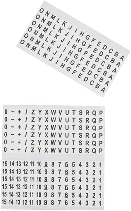 Klein Tools 56253 Wire Marker Book, Black Letters, Numbers, and Symbols