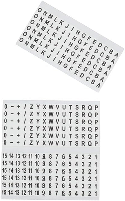 Klein Tools 56253 Wire Marker Book, Black Letters, Numbers, and Symbols