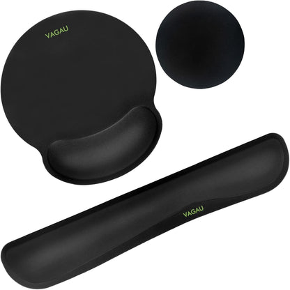 Comfy Mee Premium Memory Foam Keyboard and Mouse Wrist Rest Pads Set- for Comfortable Typing &Wrist Pain Relief (Pack of 2)