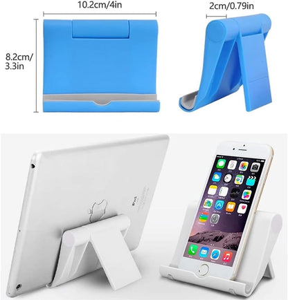 Cell Phone Stand 2 Pack Cell Phone Holder for Desk, Portable Phone Stand Holder for Desktop Kitchen Travel, Cellphone Stand Mobile Holder for iPhone Stand & All Smartphone (Black)