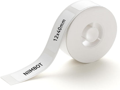 NIIMBOT White Cable Labels Maker Tape for D11/D110/D101 Label Maker, 0.49'' x 4.29''(12.5mm x 109mm), Thermal Label Tape for Home Office Labeling Tape Replacement