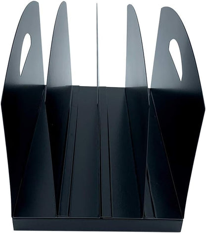 Huron Desktop File Binder Organizer Storage Vertical 8 Slot, Black Commercial Grade Steel