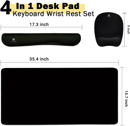 Memory Foam Set Wrist Rest Pad & Mouse Wrist Rest Support,Ergonomic Design for Office,Home,Laptop,Desktop Computer,Gaming Keyboard - Pink