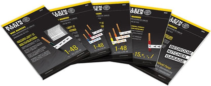 Klein Tools 56250 Wire Marker Book for Cable Management, Electric Panel Organization Wire Label Stickers, Numbered 1-48