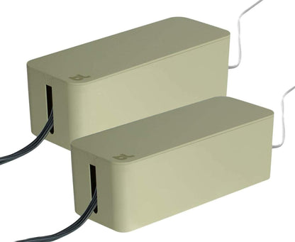 Bluelounge CableBox Mini Cable Management with Small Surge Protector, Black (CBM-BL)
