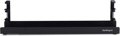 StarTech.com Under Desk Cable Management Tray - Office/Standing Desk Cable Tray Organizer - Desk/Table Mount Holder for Cords/Wire/Power Strip - Computer Cable Manager - 23-1/2"L x 4-1/2"D (UDCMTRAY)