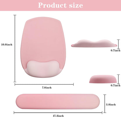Wrist Rest for Keyboard and Mouse, Ergonomic Gel Computer Keyboard Wrist Rest with Memory Foam, Keyboard Wrist Support Pad for Long Hours of Work, Gaming, Studying-Relieve Wrist Pain