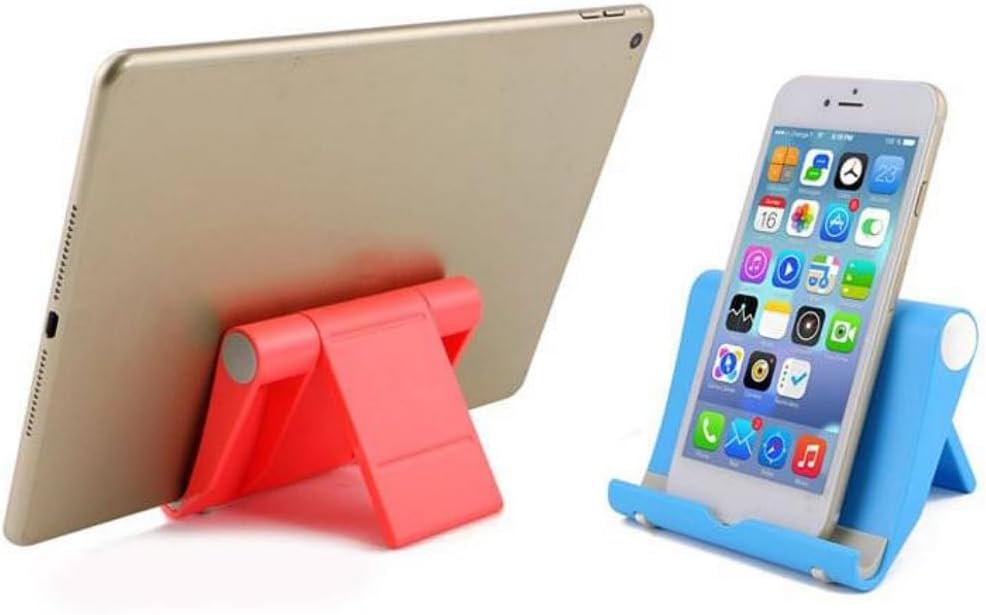 Cell Phone Stand for Desk Foldable Cell Phone Holder Desk Tablet Holder Mobile Phone Dock, Multi-Angle Universal Adjustable Tablet Dock Compatible with Most Cell Phones (White)
