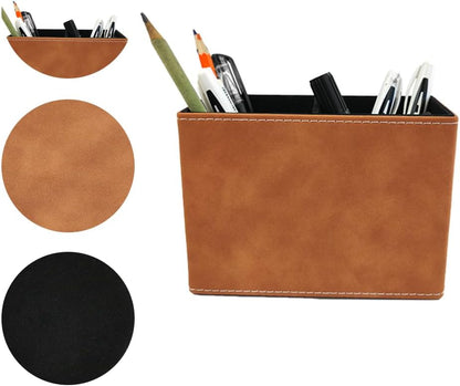 Pen Holder for Desk Pencil Organizer Cute Cup Holders Aesthetic (Black, 3.94" x3.15" x3.15")