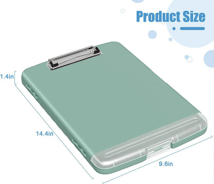 Hongri Clipboard with Storage with Pen Holder, Folder Nursing Clip Board 8.5 x 11 Foilo-Side Opening, High Capacity, Light Weight for Teachers, Classroom. Size 14 x 9.6 x 1.2 in(Pink)